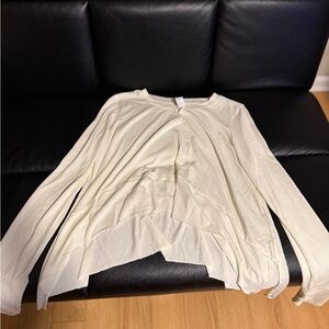 Elegant Cream Long Sleeve Women's Top